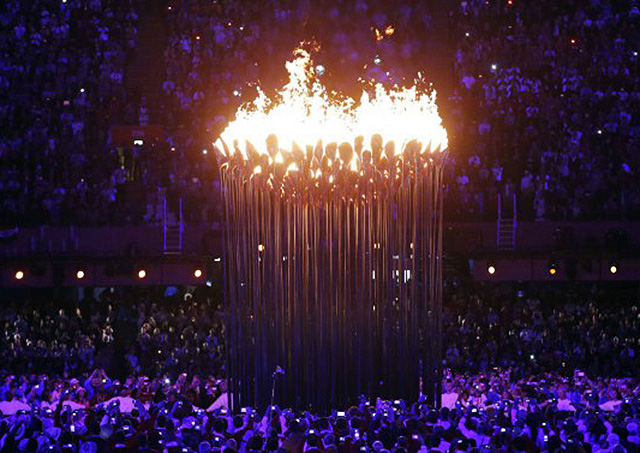 The Olympic flame