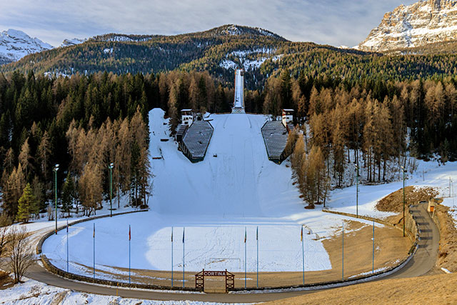 The Cortina ski jump