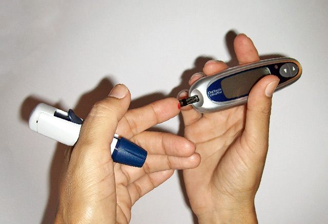 collecting a blood sample