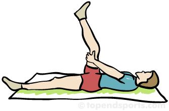 hamstring lying stretch