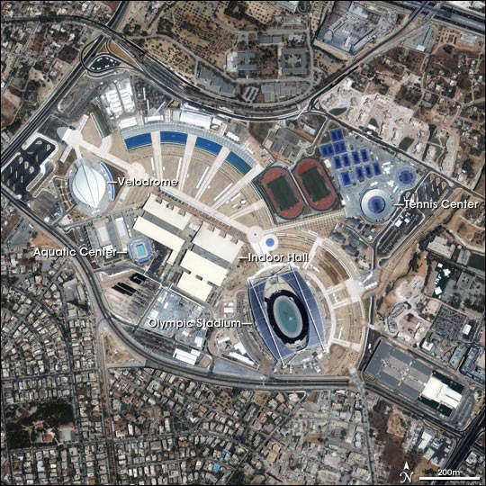 View of Athen's Olympic Stadium