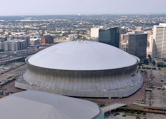 photo of the Caesars Superdome stadium