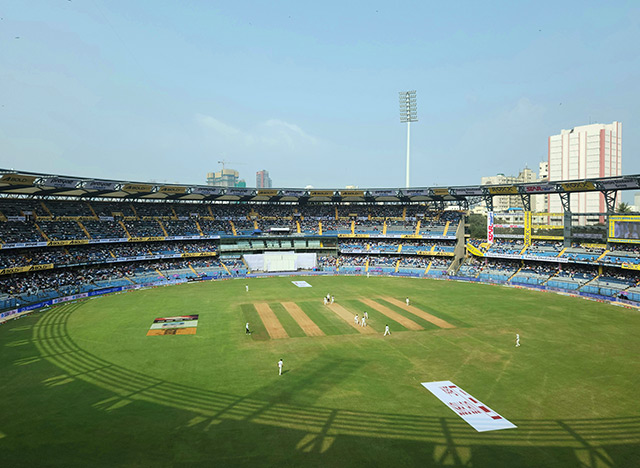 Mumbai Indians playing at Wankhede Stadium