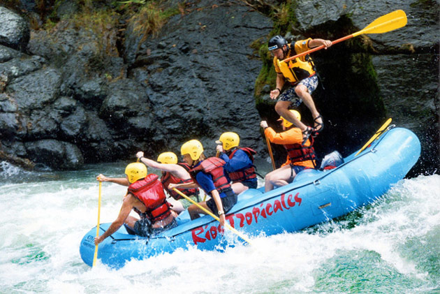 Whitewater rafting.