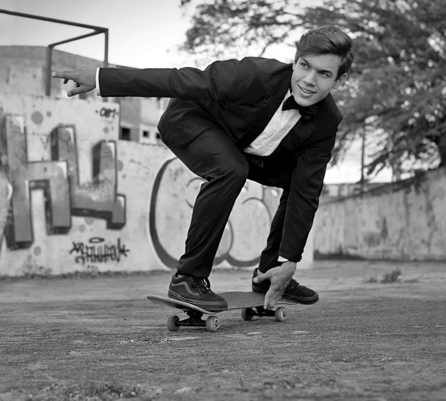 skateboarding with style 