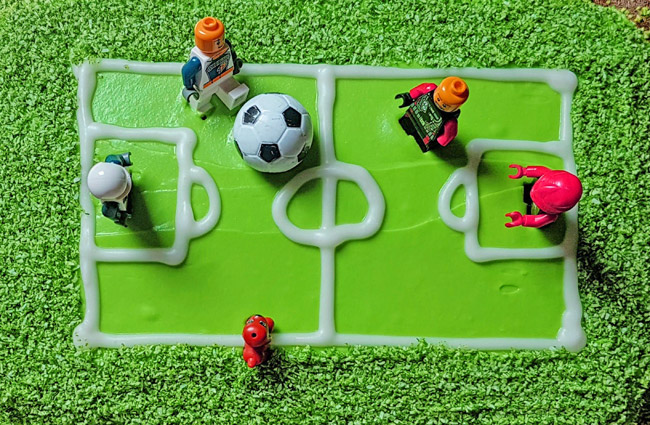 football field cake top decoration